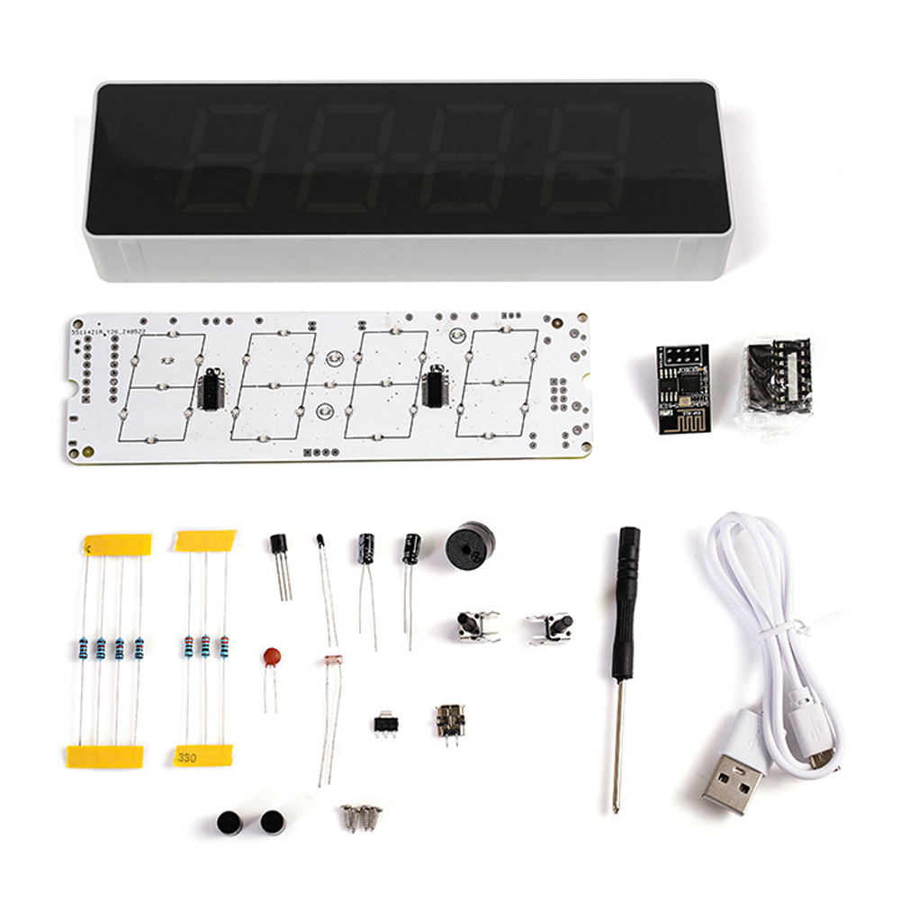 Diy Electronics Com - IoT 다채로운 와이파이 시계 키트, 지능형