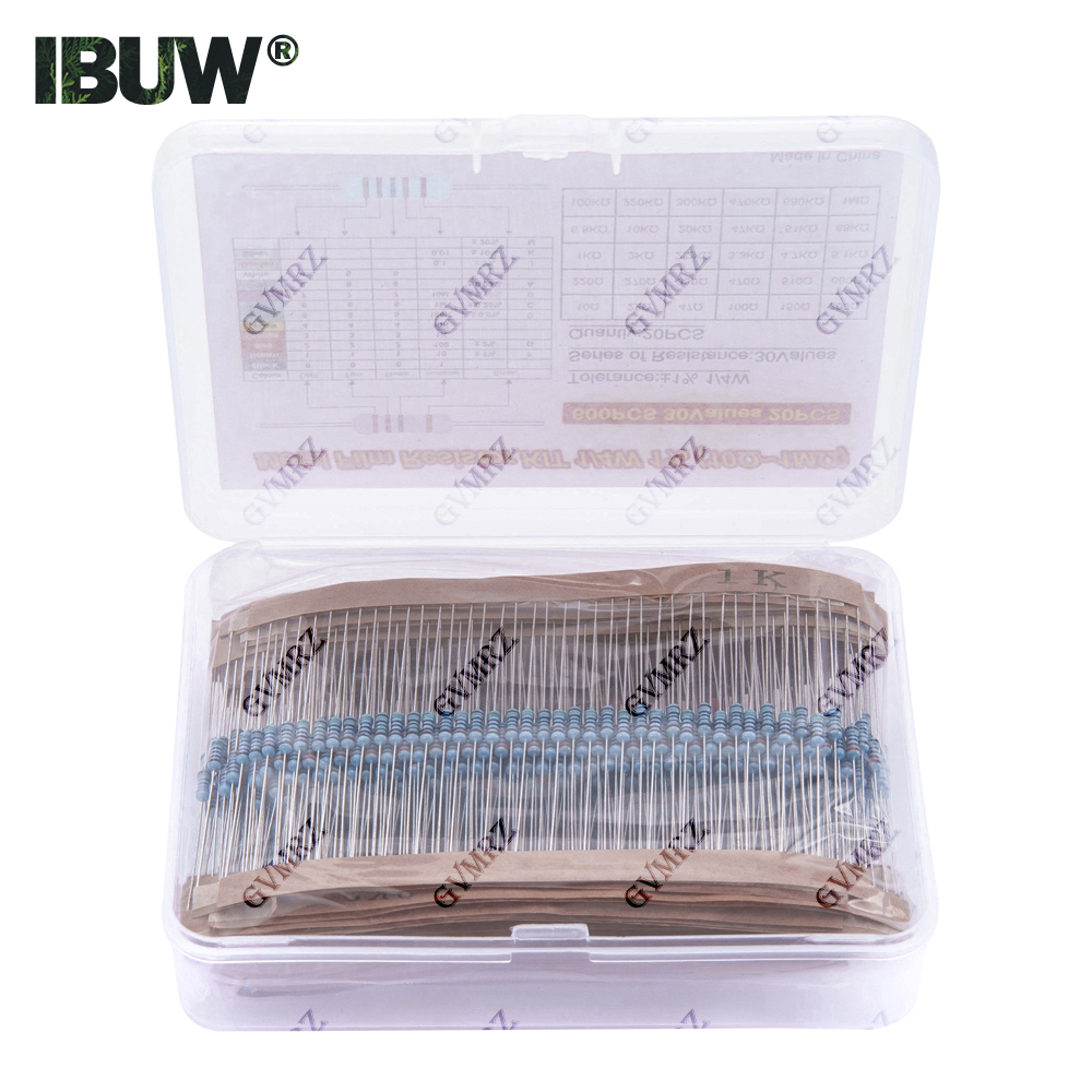 Diy Electronics Com - 600개 30가지 값 1/4W 금속 필름