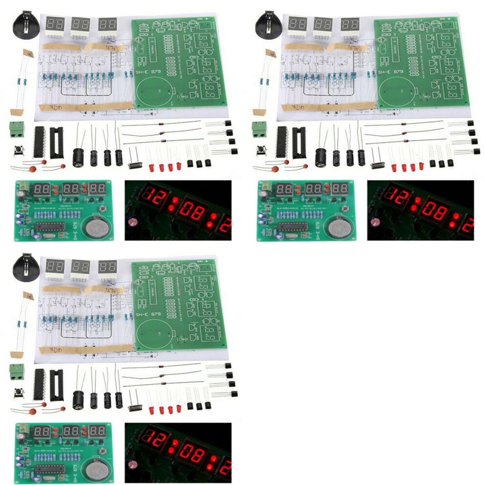 Diy Electronics Flux - T31C-3 세트 AT89C2051 6 디지털 LED