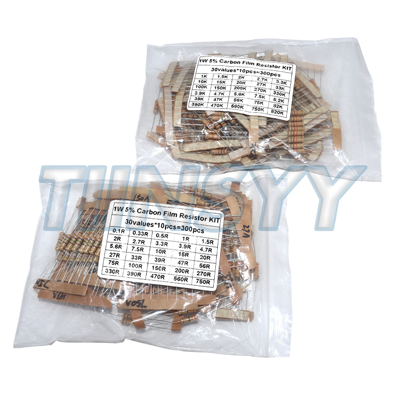 Diy Electronics Com - 300PCS 저항기 키트 1W 5% 탄소