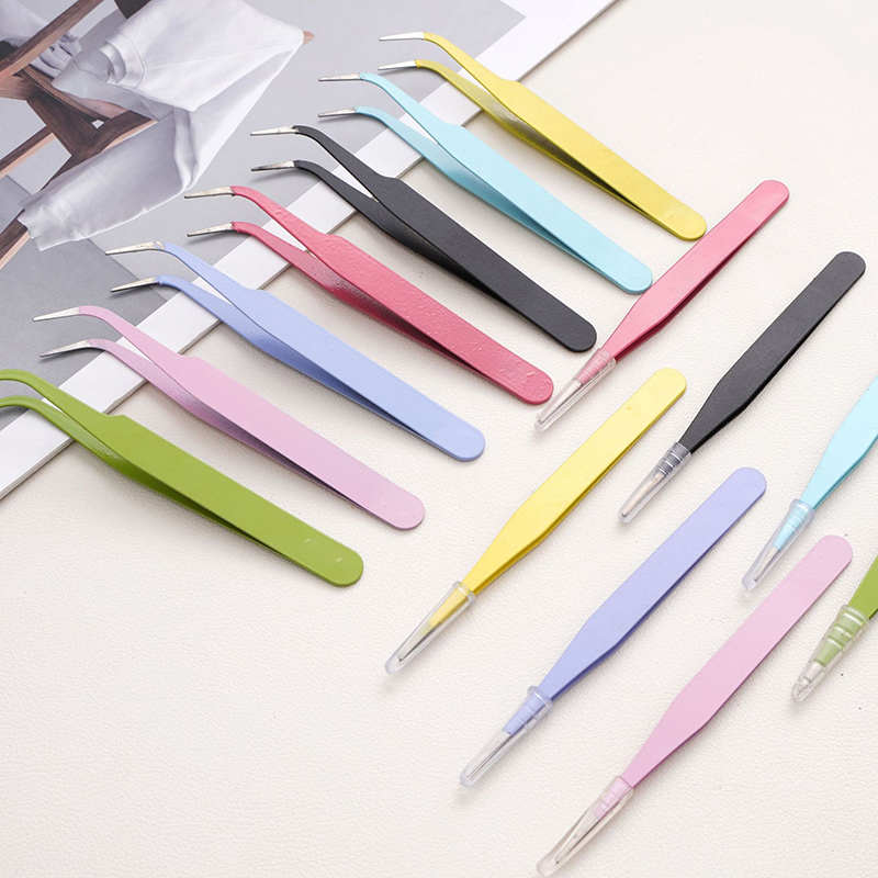Diy Electronic Components - 1pc 10cm 다기능 다채로운 금속 핀셋
