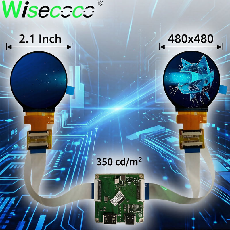 Diy Electronic Components - 2.1인치 듀얼 IPS 라운드 디스플레이 480x480