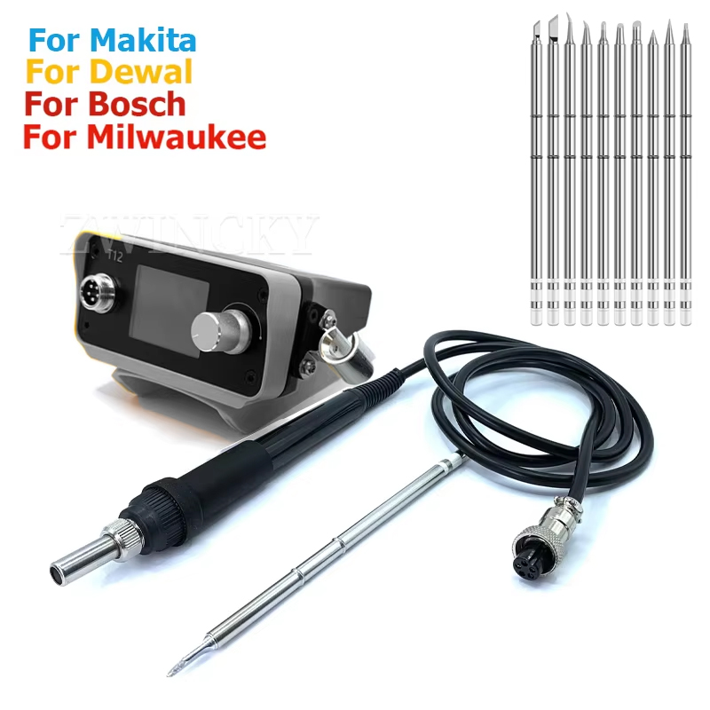 Diy Electronics Hobby - 디월트/마키타/밀워키/보쉬용 무선 납땜 인두 스테이션, 18V