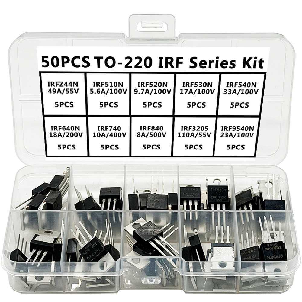 50개 TO-220 IRF 시리즈 키트 IRFZ44N  - Mosfet Transistor Set 리뷰 및 가격