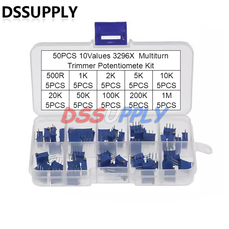 3296 3296X 멀티턴 트리머 전위차계 키트, 고정 - Diy Electronics Com 리뷰 및 가격