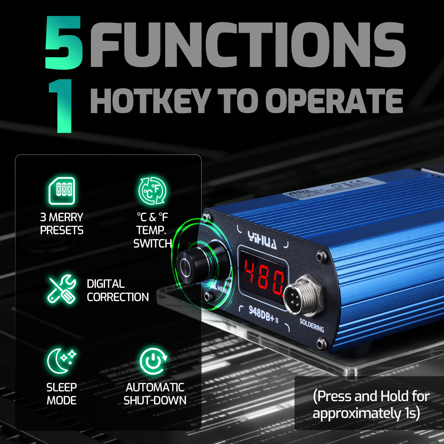 YIHUA 948DB+-II 75W 빠른 가열 T12  - Diy Soldering Station No Electronics 리뷰 및 가격