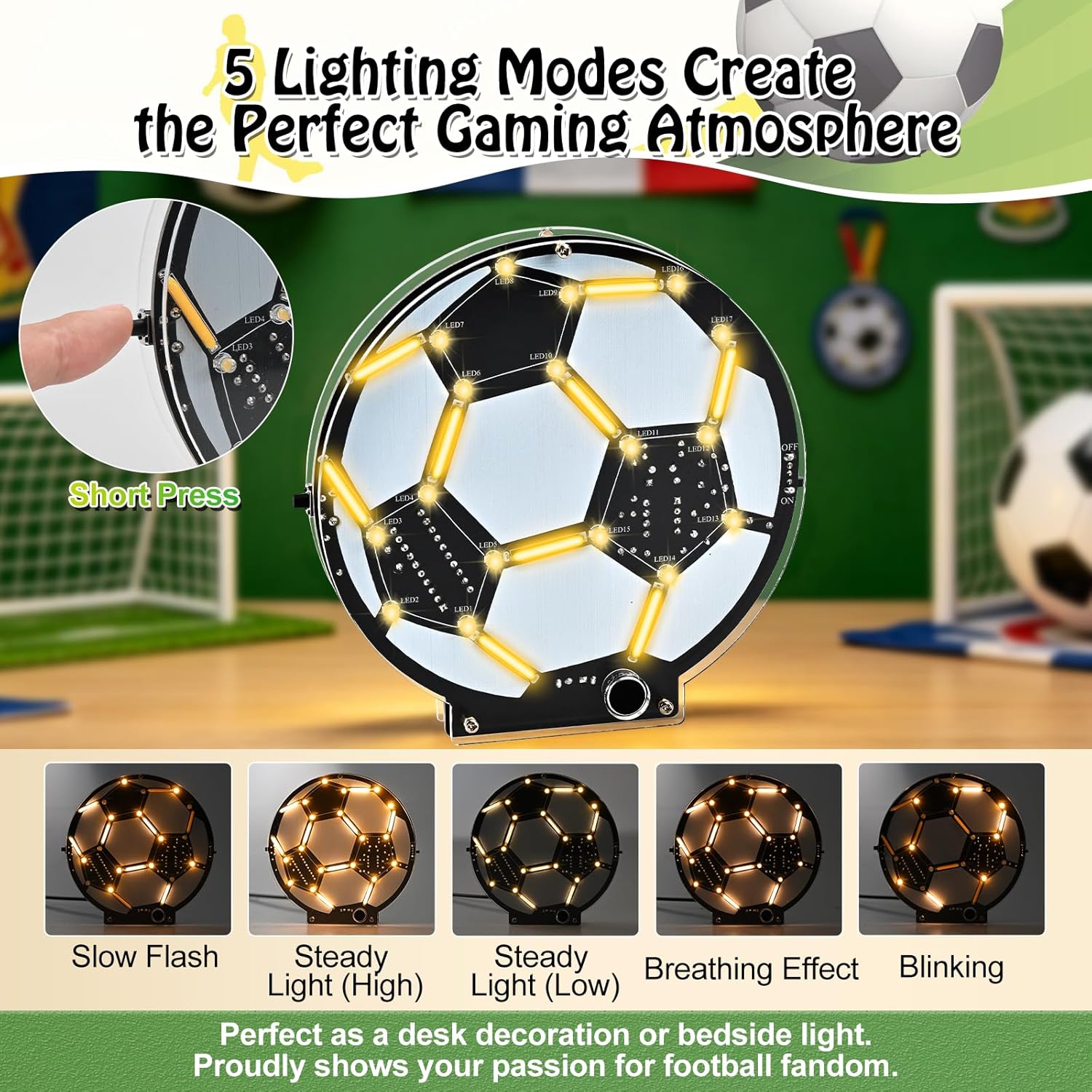 DIY 축구공 LED 납땜 키트, 사운드 활성화 필라멘 - Diy Electronics Filament 리뷰 및 가격