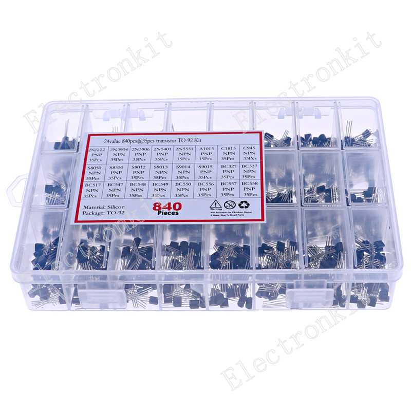 PNP/NPN 트랜지스터 모음 키트, 24 값 TO-9 - Mosfet Transistor Set 리뷰 및 가격