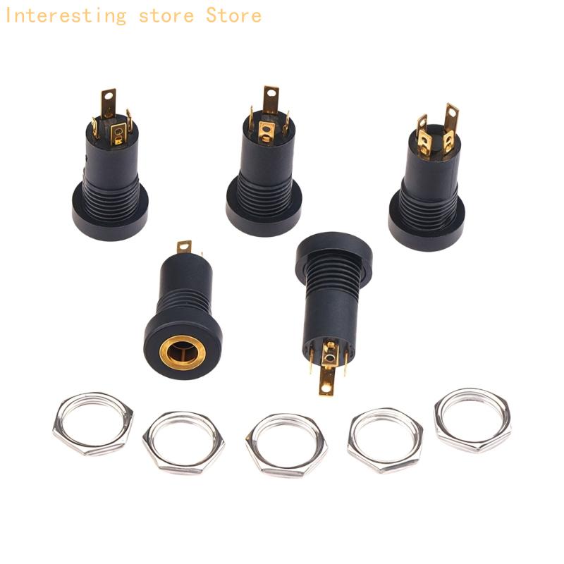 5Pcs 3.5Mm 뮤직 비디오 잭 소켓 골드 플레이트 - Diy Electronics Audio 리뷰 및 가격