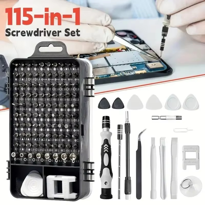 115-in-1 정밀 드라이버 세트(자석 비트 포함)  - Diy Electronics Com 리뷰 및 가격