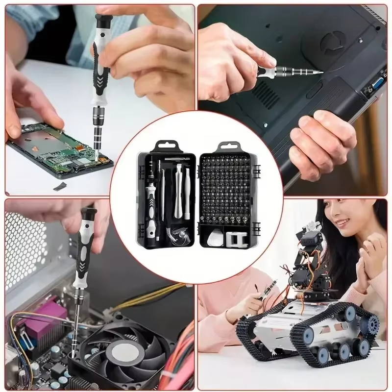 115-in-1 정밀 드라이버 세트(자석 비트 포함)  - Diy Electronics Com 리뷰 및 가격